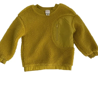 Suéter polar Hanna Andersson niños talla 4T (100 cm) amarillo pila profunda suave cálido Foto 1 de 4