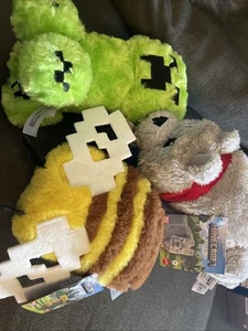 Lot (x3) NEW Minecraft Movie Dennis Bee Creeper 8" Plush 2025 Soft Stuffed Toy - Picture 1 of 7