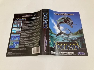 Original Sega Megadrive PAL Cover Inlay - Ecco The Dolphin - Image 1 of 2