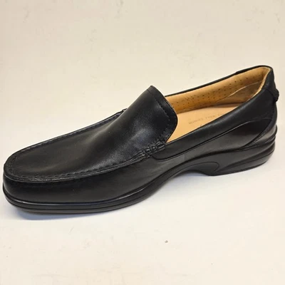 Mocasines sin cordones Sperry Top-Sider talla 10 de cuero negro copa dorada forrados de piel de ciervo Foto 1 de 4