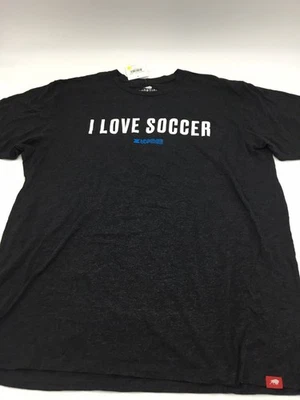 Sportiqe I Love Soccer Charlotte Football Club 2022 T-Shirt, Heather Black, XXL - Image 1 of 2