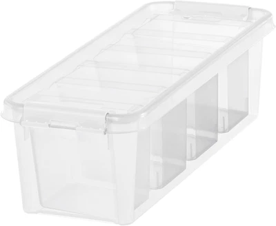 Scatola Di Stoccaggio Piccola in Plastica Da 3.5L Con 4 Inserti E Coperchio - Ga - Immagine 1 di 4