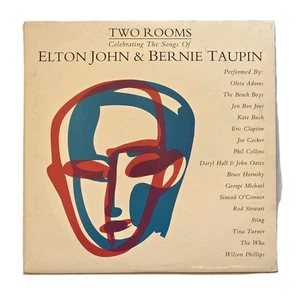 "TWO ROOMS: SONGS OF ELTON JOHN" RARE 2LP SET Kate Bush GEORGE MICHAEL Bon Jovi - Picture 1 of 4