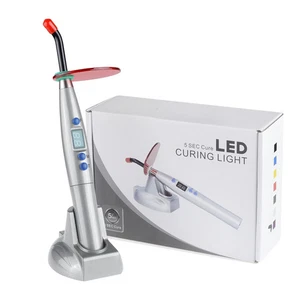 Dental 10W Kabellos Kabellos LED Aushärtungslicht Lampe 2000mw/cm² Blaulicht Silber - Bild 1 von 6
