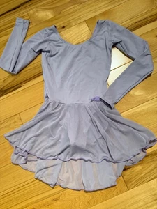 Leotardo Baile/Acróbata Lila Púrpura Elowel Manga Larga Falda Talla 8-10 Niña - Imagen 1 de 3