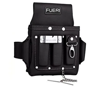 Leather Tool Pouches Carpenter Electrician Belt Bags Organizer 4 Black-7110 - Picture 1 of 8