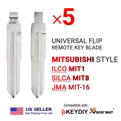 5x Abatible Remote Key Blades Xhorse Keydiy Remotes Mitsubishi Type MIT1 MIT8 MIT-16 Foto 1 de 3