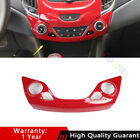 For Chevrolet Cruze 16-19 Red Carbon Fiber Console AC Switch Control Panel Trim