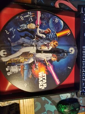 Vandor 99089 Star Wars 13.5" Wood Wall Clock Multicolor Decoupage NIB - Image 1 of 2