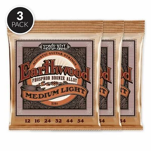 Ernie Ball Earthwood Medium Light Phosphor Bronze Acoustic Guitar Strings - 12-5