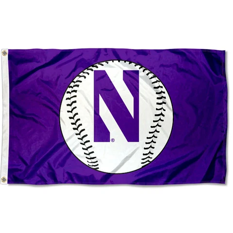 Northwestern University Wildcats Baseball 3x5 Foot Flag Cover