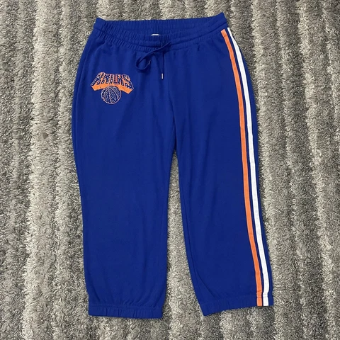New York Knicks Womens Pants Blue Size Large NBA 4her Bu Unk Cotton Blend Cover
