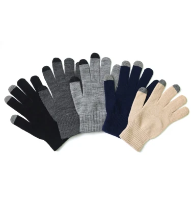 Guantes Mágicos Tejidos Sin Dedos Invierno Cálidos Pantalla Táctil Adultos Niños Unisex Colores Foto 1 de 4