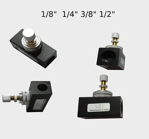 Pneumatik Block Drosselrückschlagventil 1/8" 1/4" 3/8" 1/2" Druckluft Drossel - Bild 1 von 2