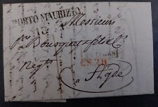 1828 Italy Folded Letter sent from Port Maurice to France C.S. 28 red cds