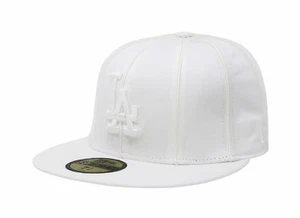 New Era 59Fifty Men Women Hat Los Angeles Dodgers 12-Pack Panel White Fitted Cap - Picture 1 of 5