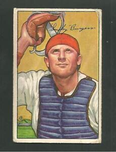 1952 Bowman #112 Forrest Smokey Burgess Baseball Card MLB Philadelphia Phillies