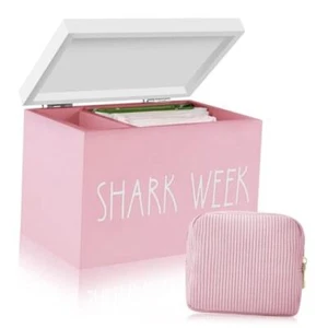 Tampon Holder for Bathroom,Feminine Products Organizer,Farmhouse Pink Holder - Picture 1 of 8