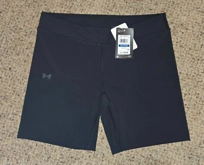 NEW Under Armour Girls Fitted Bike Shorts Black YXL Youth Extra Large - Image 1 of 4