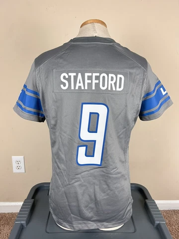Nike On Field NFL Detroit Lions Mathew Stafford Color Rush Gray Jersey Women s L Cover
