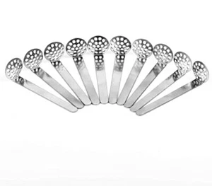 Cucchiaio 15mm Pipa Fumo Schermi Garze Acciaio Conico Ciotola Metallo Ottone Acciaio - Foto 1 di 4