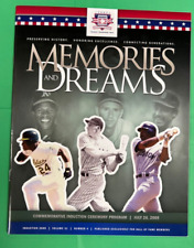 JULY 2009 HALL OF FAME MEMORIES & DREAMS INDUCTION CEREMONY PROGRAM POSTMARKED