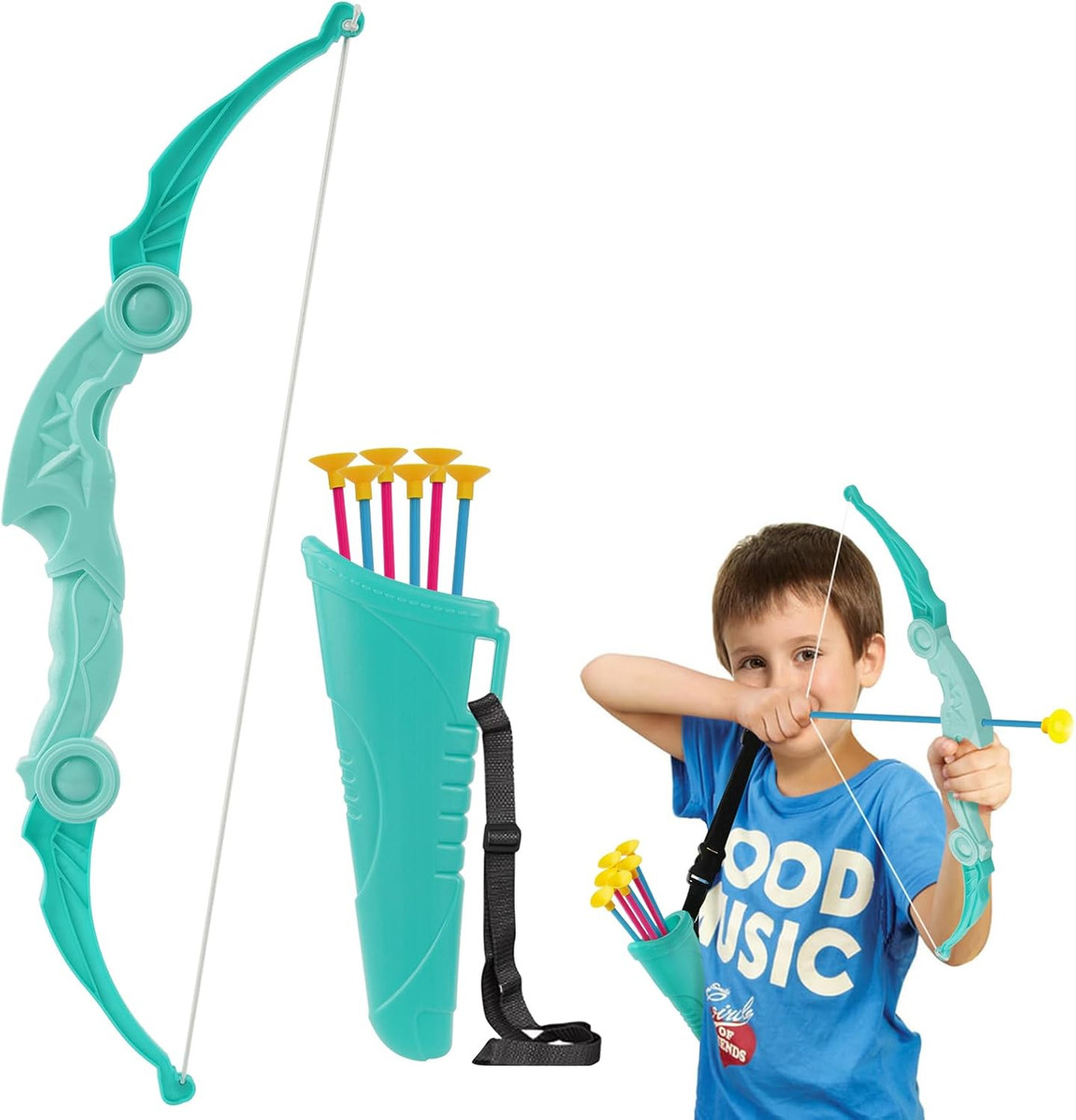 Frecce A Ventosa Per Arco Giocattolo - Set 10 Pezzi Con Bersaglio Per Bambini, Sicure E Divertenti - Foto 9