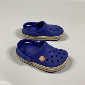 Crocs Little Kids Infant Clogs Water Shoes Blue Slip On Size C 8 - Picture 1 of 6