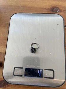 Vintage sterling silver flower cluster ring 4 g - Picture 1 of 5