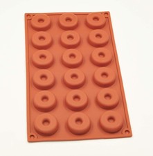 Brown 18 FORI ANTIADERENTE STAMPO IN SILICONE CIAMBELLA Vassoio CIAMBELLA STAMPO DA FORNO PANE Ghiaccio