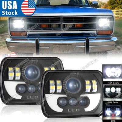 For Dodge D150/250/350 W150/250/350 Ram 50 7X6 5X7" LED Headlight H4 Hi/Lo Bulb - Image 1 of 4