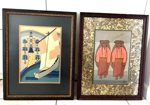 Paar Vintage signierte Elma Pratt gerahmte Drucke - Bild 1 von 15