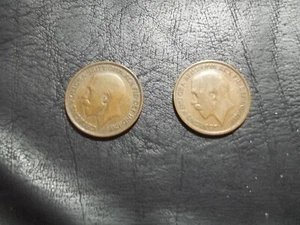 Half Penny George V (2) 1920 &1924 coin - Picture 1 of 2