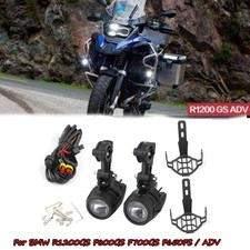 2xLED Zusatzscheinwerfer Nebelleuchte+Gitter+Kabelbaum für Motorrad BMW R1200GS