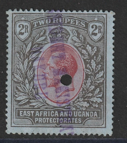 1912-21 K.U.T. S.G.54. 2R. Red & Black/Blue. Very Fine Revenue used Cover