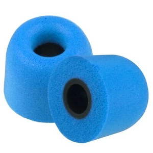 Memory Foam In-Ear Earphone Medium Size Earbuds Blue Replacement Tips 4 Pairs - Picture 1 of 6