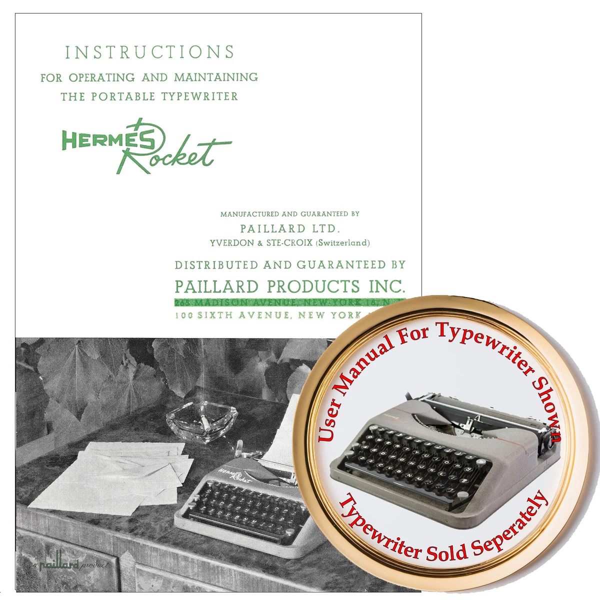 Nueva Cinta De Tinta Universal Para Máquina De Escribir Hermes Rocket/Baby (décadas De 1930-1950) – ElGranero