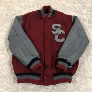 Sand Creek Varsity Jacke rot grau Wolle Nylon All American Sports Herren XS NEU - Bild 1 von 12