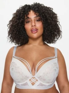 Ann Summers Mirage Fuller Bust Padded Plunge Bra - Ivory - Sizes 32DD-44G - Picture 1 of 4