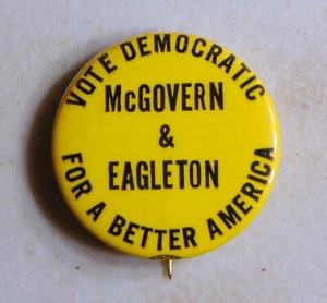George McGovern 1972 campaign pin button political - Bild 1 von 1