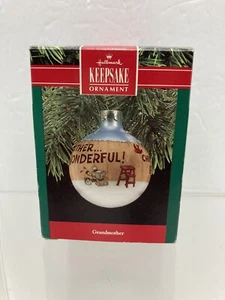 Hallmark, Keepsake Ornament, Grandmother...You're Wonderful! Christmas 1990 - Picture 1 of 3