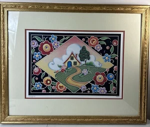 Limited Signed Print By Mary Engelbreit  Cottage Cameo 26x32” - Picture 1 of 3