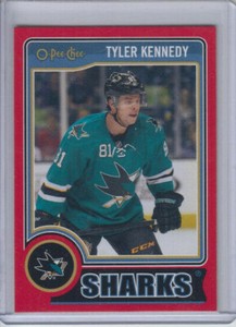 14/15 OPC San Jose Sharks Tyler Kennedy Red Redemption card #197