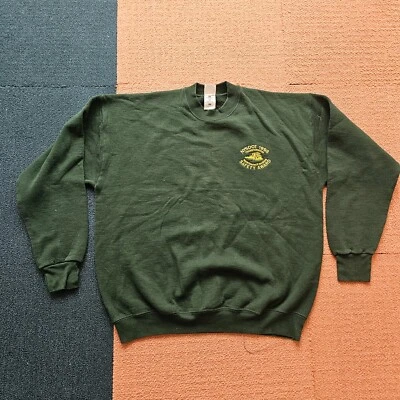 Sudadera vintage para hombre NYS DOT 1998 Safety Award Transporte XL verde W9b Foto 1 de 4