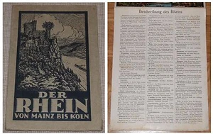 EL RIN DE MAGUNCIA A COLONIA Leporello con 14 paneles fotolitográficos alrededor de 1910 - Imagen 1 de 2
