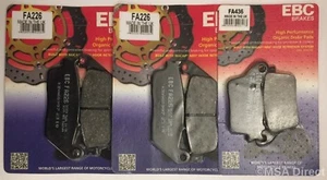Pastillas de freno delanteras y traseras HONDA CB600 HORNET (no ABS) (2007 a 2013) EBC orgánicas - Imagen 1 de 9