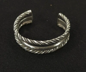 Vintage Handmade Mexico Braided Sterling Silver Bracelet with City Mark #3 - Picture 1 of 5