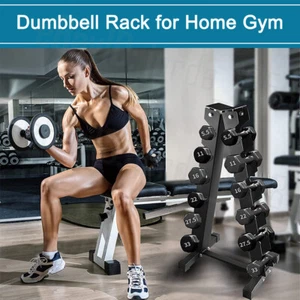 6 Pairs Dumbbell Storage Rack Vertical Heavy Weight Set Home Gym Sport Equipment - Picture 1 of 12