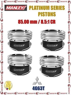 Manley 85.00 mm Bore 8.5:1 CR STD Size Piston Set For Mitsubishi 4G63T EVO - Image 1 of 3