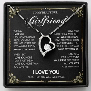 To My Girlfriend Knot Necklace, Girlfriend Necklace Gift, Birthday Gifts for Her - Picture 1 of 8